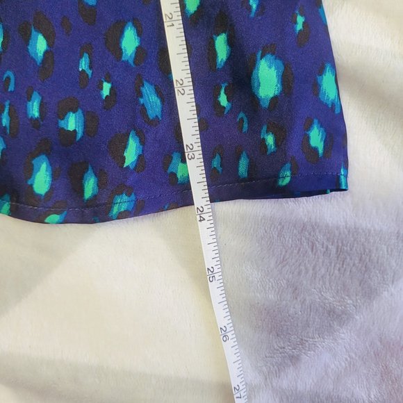 Laced Leopard Print Lingerie Sleep Chemise, Sexy Babydoll Pajama, Size S - Picture 4 of 6